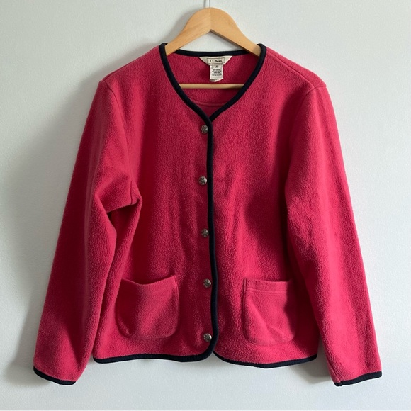 L.L. Bean Fleece Cardigan - Picture 3 of 7